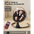 thumbnail image 6 of suihuooo Baby Swing for infants Newborn with Bluetooth and 5 Speed Built-in Soothe Melodies 5-Point Harness,Black, 6 of 7