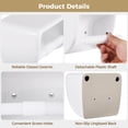 thumbnail image 4 of White Ceramic Toilet Paper Holder, Glazed Wall Mounted Tissue Dispenser with Detachable Shaft, Flat Top Shelf, Vintage Style Toilet Roll Holder for Bathroom or Kitchen Use, 4 of 6