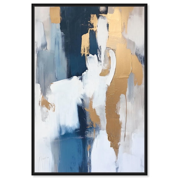 Luminous Earthsong II Canvas Coastal Abstract by Art Remedy, Black Frame, 10" x 15"