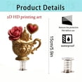 thumbnail image 2 of Romantic Acrylic Tea Cup Rocking Ornament with Roses - Perfect Gift for Lovers, Anniversaries & Valentine's Day, 2 of 6