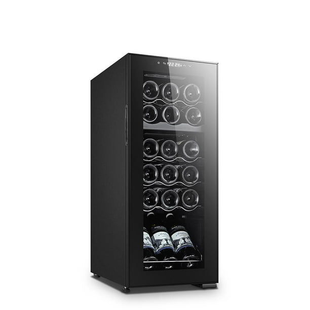NutriChef 18 Bottle DualZone Wine Cooler/Chiller, Touch Button Control