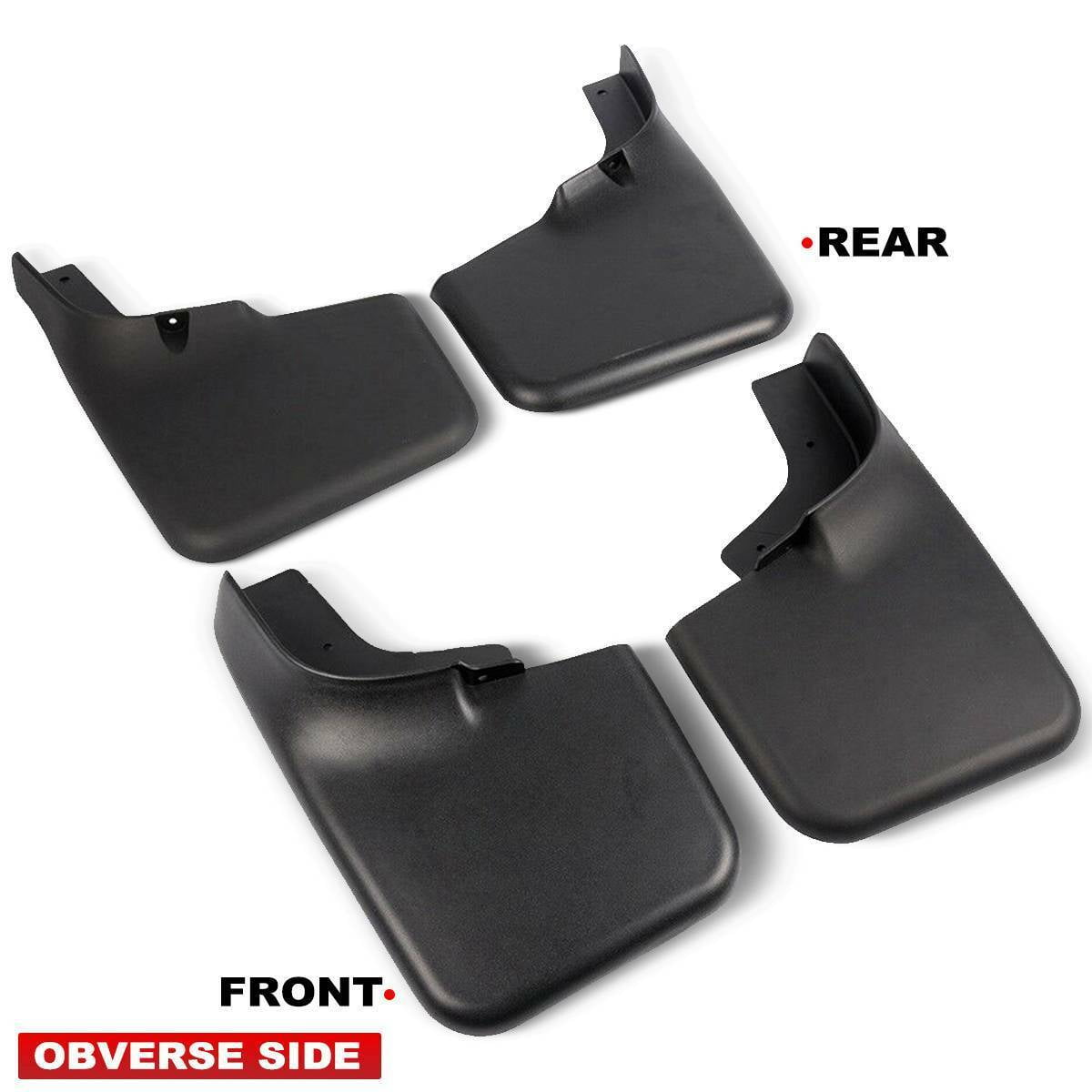 DAMAIJOY 4pcs Flaps /Splash Guards/Mudguards Front Rear Lower Side Black Tpo Flexible Plastics for Ford for F150 2004-2014 Will Not Clear the Power Deployable Running Boards FL3Z-16A550-C