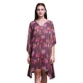 thumbnail image 1 of Bimba Paréo Artistique de Plage Kaftan de Bikini Couvre-Maillot Robe Midi pour Femmes Courte Caftan-S-L, 1 of 5