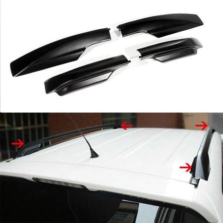 Roadfar 4Pcs Black Roof Rails Rack End Cap Cover Shell Fit For 2006 2007 2008 2009 2010 2011 2012 For Toyota Rav4 Sport Utility