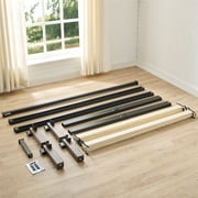 Mainstays King 14 Metal Platform Bed Frame with Wood Slats, Storage Space Under Frame, No Box Spring Required, Black/Wood