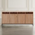 thumbnail image 4 of Jofran Ryder 70" Modern Fluted Door Solid Wood Console Storage TV Stand Cabinet, 4 of 5