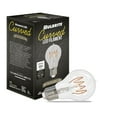 thumbnail image 5 of Bulbrite 862866 2100K 350 Lumen 4.5 watt LED Curved Filament Dimmable A19 Light Bulbs with Clear & Medium E26 Base, Warm Amber - Pack of 4, 5 of 5