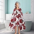 thumbnail image 6 of Red Football Helmets with Bows Pattern Hooded Bath Towel，60"x35" for Ages 3 To 12 Kids, Quick Dry Lightweight Soft Microfiber Hood Beach Towel Cover Up for Kids, 6 of 7