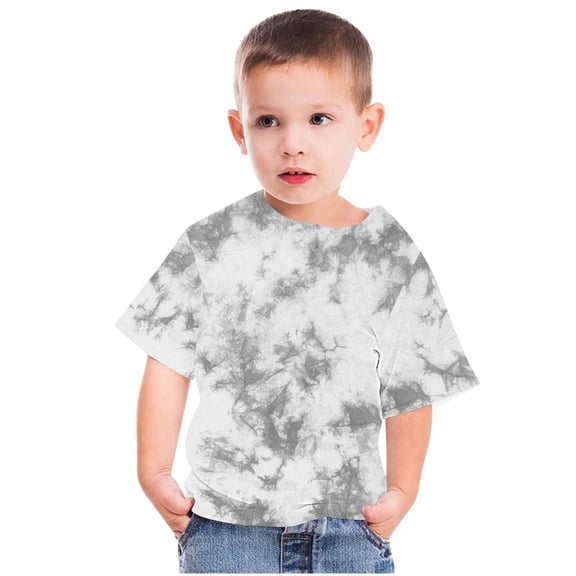 Xihbxyly Kids Tie Dye Shirt Boys Casual T Shirt Summer Clothes T Shirt Tops Casual Tops Toddler Kids Summer Cotton Tees