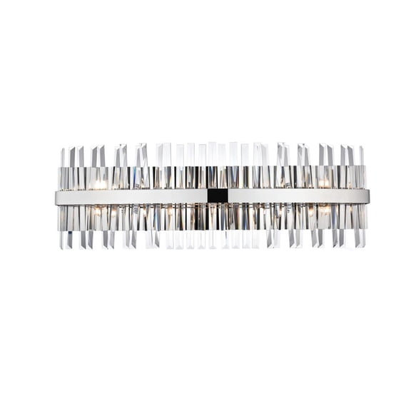 Serephina 36 inch crystal bath sconce in chrome