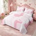 thumbnail image 3 of Manfei Rustic Flowers Twin Quilt Set 2 Pieces,Geometric Stripes Twin Coverlet Set,1 Bedspread and 1 Pillowcase, 3 of 7