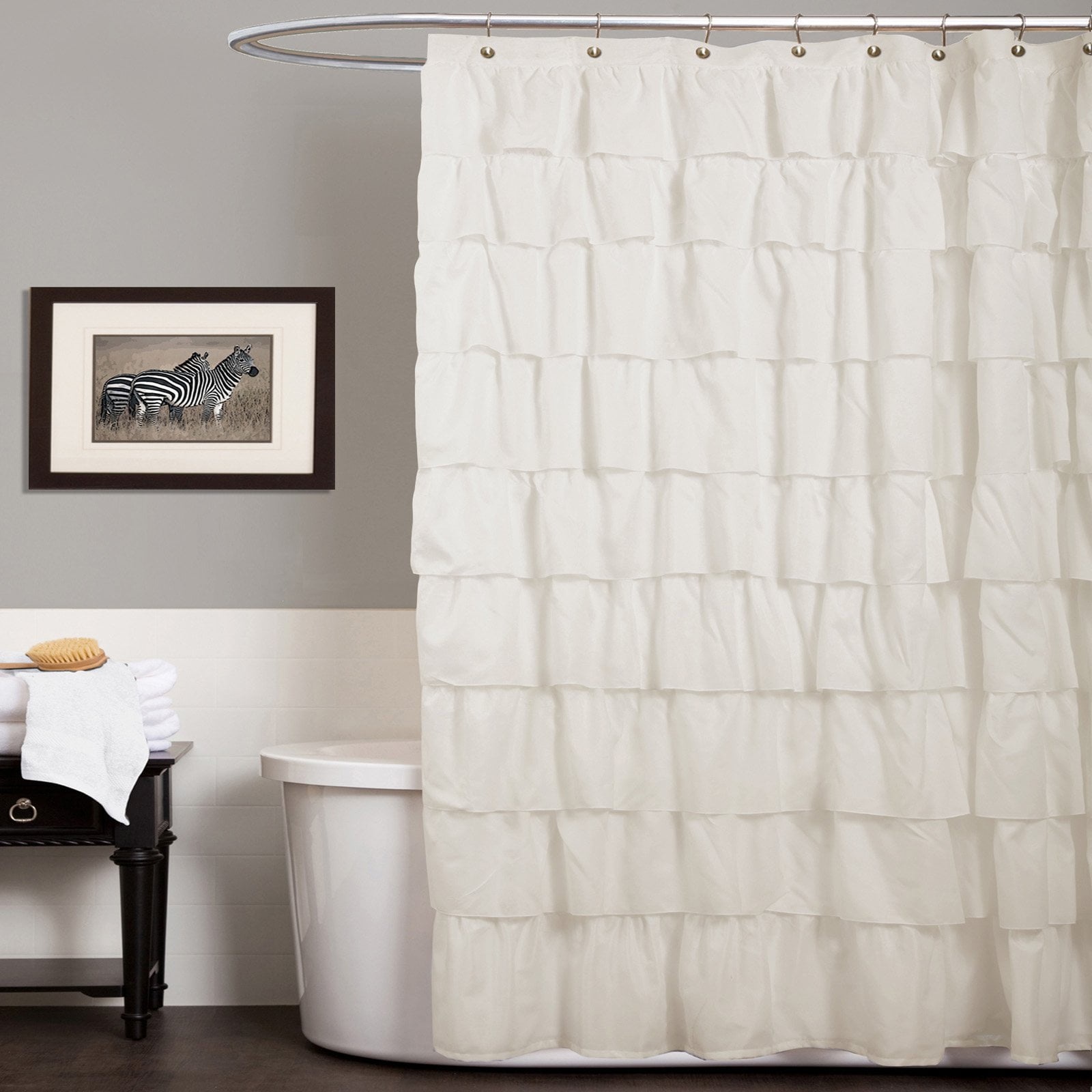 Essential Living Ruffle Shower Curtain