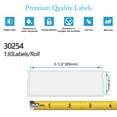 thumbnail image 3 of GREENCYCLE 8 Roll (130 labels per roll) Medium Frosted White Address Mailing Multipurpose Labels Compatible for Dymo 30254 1-1/8" x 3-1/2"(28mm x 89mm) LabelWriter Printer,BPA Free, 3 of 7