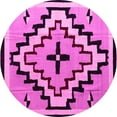 thumbnail image 1 of Ahgly Company Indoor Round Southwestern Pink Country Area Rugs, 5' Round, 1 of 4