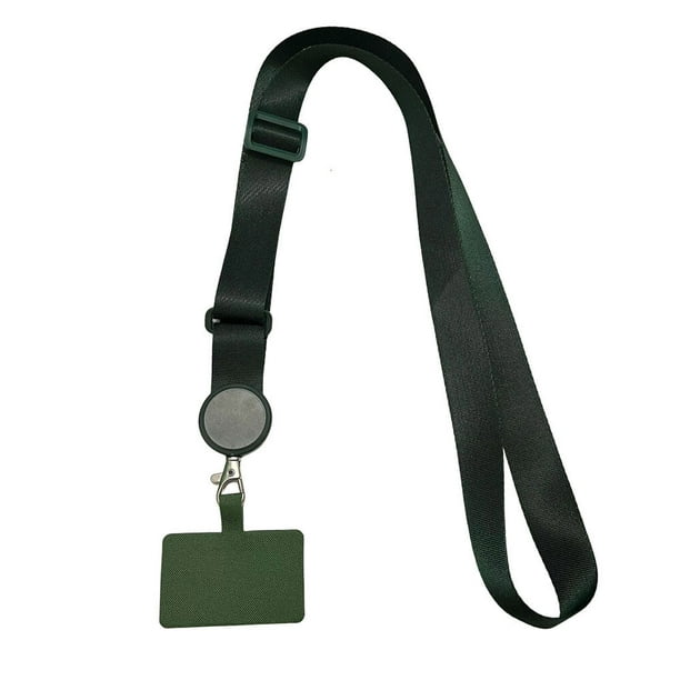 Universal Phone Lanyards Crossbody Patch Traveling Hiking Portable  Detachable Neck Hanging Rope Strap Outdoor Smartphone Dark Green 