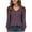 Purple, variant on Fmbrln Womens Lightweight Sweaters Lace Patchwork Long Sleeve V Neck Solid Tops Loose Comfy Pullover Tops Trendy Womens Blouses Dark Gray 2XL