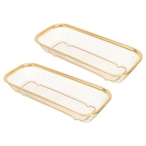 Hytrove 2Pcs Golden 201 Stainless Steel Chopsticks Container For Kitchen Storage And Organization 12.2X4.9X2.1In