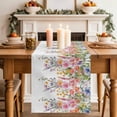 thumbnail image 4 of Pink Flowers Cotton Linen Table Runner for Dining Kitchen, Spring Floral Daisy Farmhouse Pastoral Botanical Wedding Outdoor Party Tablerunners, Dresser Scarf Coffee Tablecloth Runners 13x36 Inches, 4 of 9