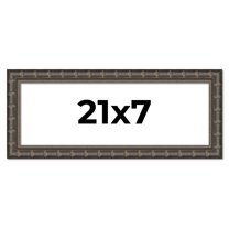 21x7 Frame Black Bamboo Solid Wood Picture Frame Width 1.5 Inches | Interior Frame Depth 0.5 Inches