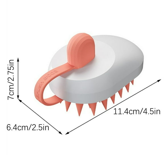 GERsome Shampoo Brush Hair Scalp Massager Head Scrubber for Stress Relax Solid Soft Silicone Shower Hair Brush for Women Men Kids