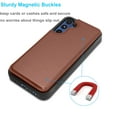 thumbnail image 4 of Tekcoo Samsung Galaxy A15 5G Case, Galaxy A15 5G Wallet Case, PU Leather ID Cash Credit Card Holder Slots Magnetic Closure Kickstand Flip Slim Cover for Samsung A15 5G [Brown], 4 of 9