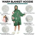 thumbnail image 5 of Wearable Oversized Blanket,Green Christmas Pattern Wearable Blanket Hoodie for Adults,Cozy Hooded Blankets with Super Pockets,Super Warm Fuzzy Pullover for Women & Men, 5 of 6