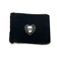 thumbnail image 2 of Zentron Crystal Collection: Hematite 30MM All Natural Polished Worry Stone Puff Heart and Velvet Pouch, 2 of 3