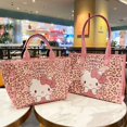 thumbnail image 2 of Sanrio-mochila con estampado de Hello Kitty Y2k para niña, morral escolar con cremallera y estampado de leopardo rosa, animación de dibujos animados, 2 of 4