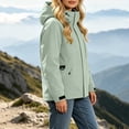 thumbnail image 4 of Vynhevius Womens Outdoor Jacket Solid Hooded Zip Up Windproof With Pockets, 4 of 6