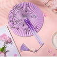 thumbnail image 1 of Magnetic Closure Folding Hand Fan for Dance & Performance - Ancient Style Hanfu Accessory Theatre Prop Decor Gift, Durable Polyester Fan for Adults Kids, 1 of 8