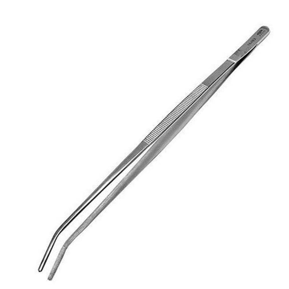 Aven 18493 12 in. Forceps Bent Serrated Tips