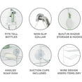 thumbnail image 4 of Rust Resistant Hanging Shower Caddy, Over the Shower Head Caddy with 1 Wide Shelf and Built In Soap Dish, Steel Bathroom Hanging Organizer, White, 4 of 6