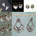 thumbnail image 4 of QQTDFG Women Boho Vintage 925 Silver Ear Hook Drop Dangle Earrings Wedding Jewelry Gift-#8, 4 of 8
