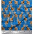 thumbnail image 1 of Soimoi Cotton Cambric Fabric Reindeer Animal Print Fabric by Yard 42 Inch Wide, 1 of 3