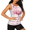 thumbnail image 2 of Daiia Flamingo Printed Womens Workout Tops for Women Quick-dry Tank Tops Mesh Yoga Shirts Athletic Running Tank Tops Sleeveless Gym Clothes-XX-Large, 2 of 7