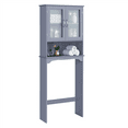 thumbnail image 1 of Yaheetech Toilet Storage Cabinet with 1 Open Shelf, Gray, 1 of 9