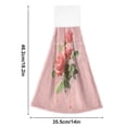 thumbnail image 3 of BZSMCE Hanging Hand Towels Fashion Rose Trio Pattern 2-Pack - Velcro Style Bathroom Kitchen Towels, 3 of 7