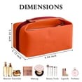 thumbnail image 4 of Fammart Travel Makeup Bag, Waterproof Canvas Cosmetic Bag Make Up Organizer Case for Women, Large Toiletry Bag Skincare Pouch for Toiletries Accessories Brushes, 4 of 8