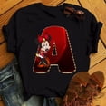 thumbnail image 2 of Disney Fashion Minnie Letter 100% Cotton T-shir Women Casual Top High-Quality Print Summer New Mickey Mouse Tee Free ShippingM Gao Jinjia LED, 2 of 2