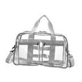 thumbnail image 3 of freneci Clear Tote Bag Lightweight Shoulder Bag for Travel Concert Beach Music Festival Light Gray, 3 of 8
