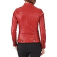 thumbnail image 3 of Brand New Genuine Soft Lambskin Red Leather Jacket For Women's Designer Wear W314, 3 of 4