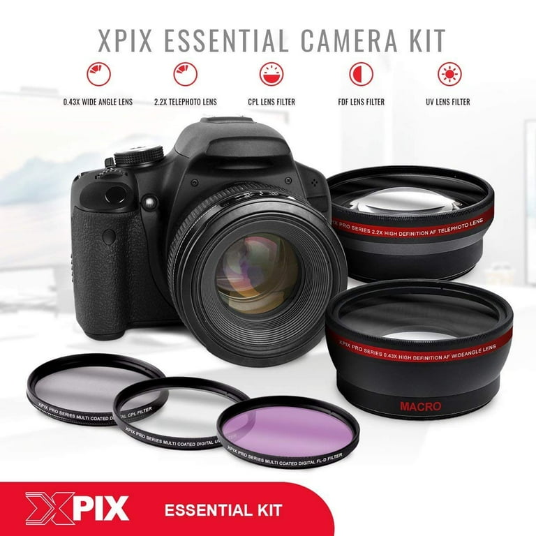 Kit D'objectifs HD Pro Series Pour Canon EOS Rebel T4i – Grand-angle Et Téléobjectif