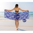 thumbnail image 4 of HAPPY BAY Women's Bikini Wraps Beach Wrap Sarong Swimwear Cover up Skirt Bathing suit Swimsuit Pareo for Women One Size Lapis, Fish, 4 of 4