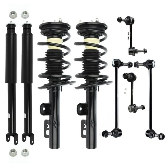 ECCPP 8PCS Front Complete Strut Spring Assembly Rear shock basorber Stabilizer Bar Link Stabilizer Bar Link Kit for 2010-2012 for Ford Flex