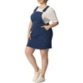 thumbnail image 4 of GRACE & GRANDEUR Robe à Bretelles Décontractée en Denim pour Femme Grande Taille à Bretelles Ajustables 5X Bleu, 4 of 8