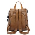 thumbnail image 5 of Mochila de cuero suave con costuras para mujer Mochila para portátil Bolso de viaje Negro, 5 of 5
