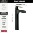 thumbnail image 2 of Delta 774-Dst Zura Single Hole Vessel Bathroom Faucet - Nickel, 2 of 7