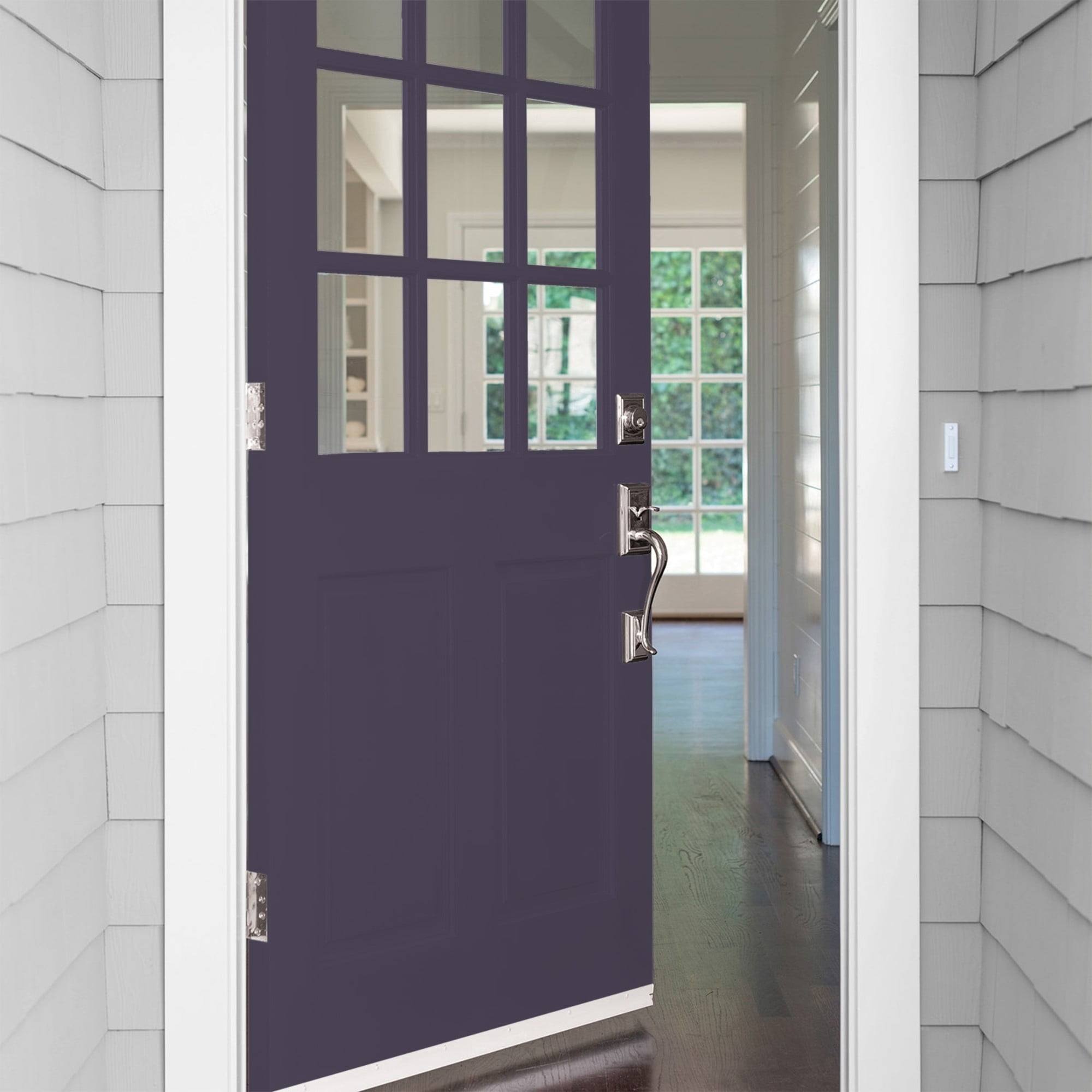 Glidden One Coat Blackberry / Purple Satin Exterior Paint with Primer, 1 Gallon
