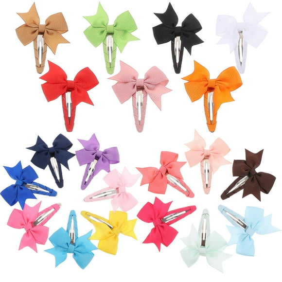 UPOUART 20Pcs Hair Barrettes for Girls Polyester Assorted Color Firm Fixation Special Occasions