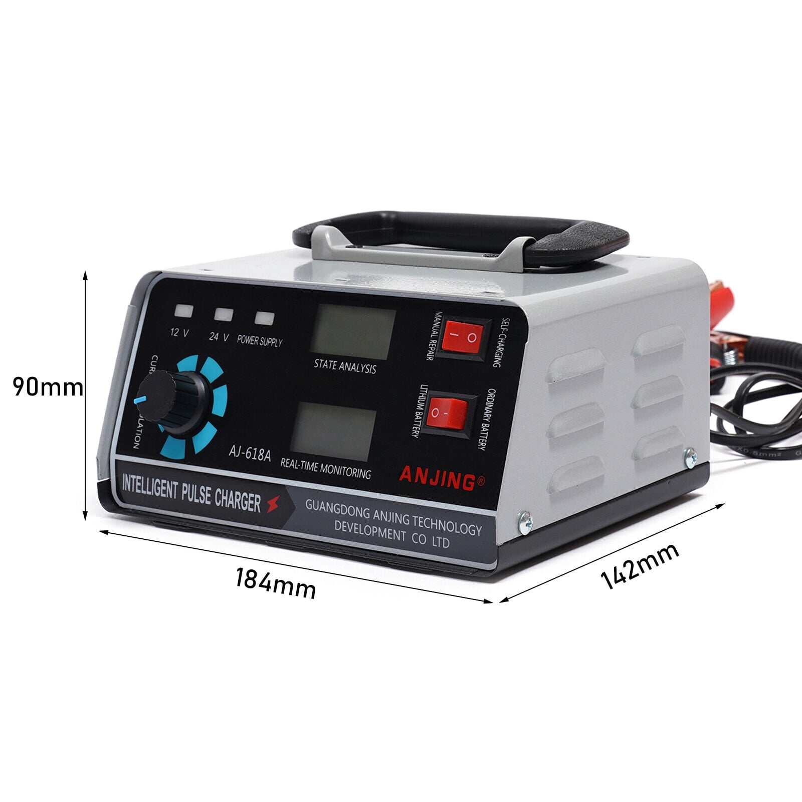 Car Battery Charger, 12V/30A 24V/15A Smart Automatic Battery Charger Maintainer Trickle Charger for Car Truck Motorcycle Lawn Mower Boat Marine RV SUV